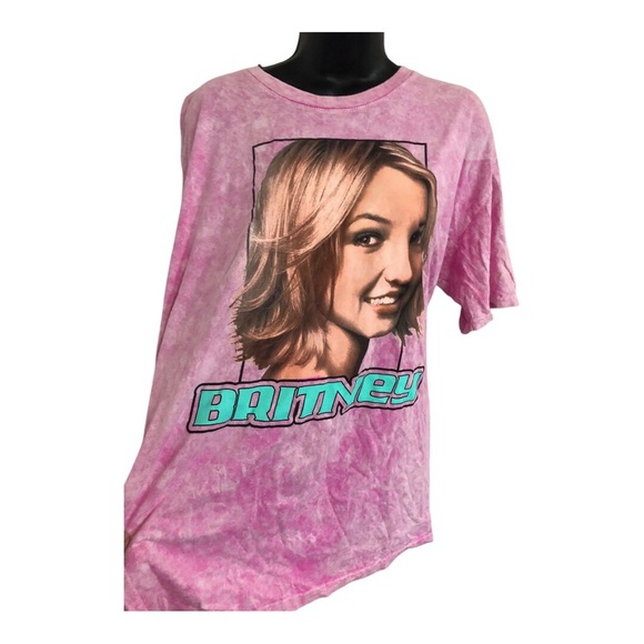 Britney Spears pink tie dye effect oversized t-shirt size‎ XL new - Picture 6 of 11